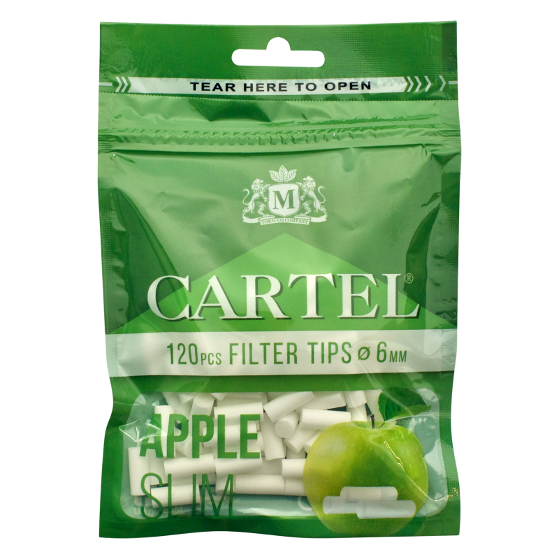 Filtre Cartel Green Apple 6 - 15 mm x 120 pcs Slim
